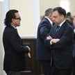 Minister aktywów państwowych Wojciech Balczun (L) oraz minister finansów i gospodarki Andrzej Domańs