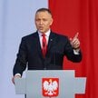 Karol Nawrocki podczas uroczystości z okazji rocznicy zaprzysiężenia go na Urząd Prezydenta Rzeczypo