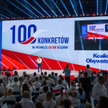 Przewodniczący Platformy Obywatelskiej Donald Tusk podczas konwencji programowej KO, odbywającej się