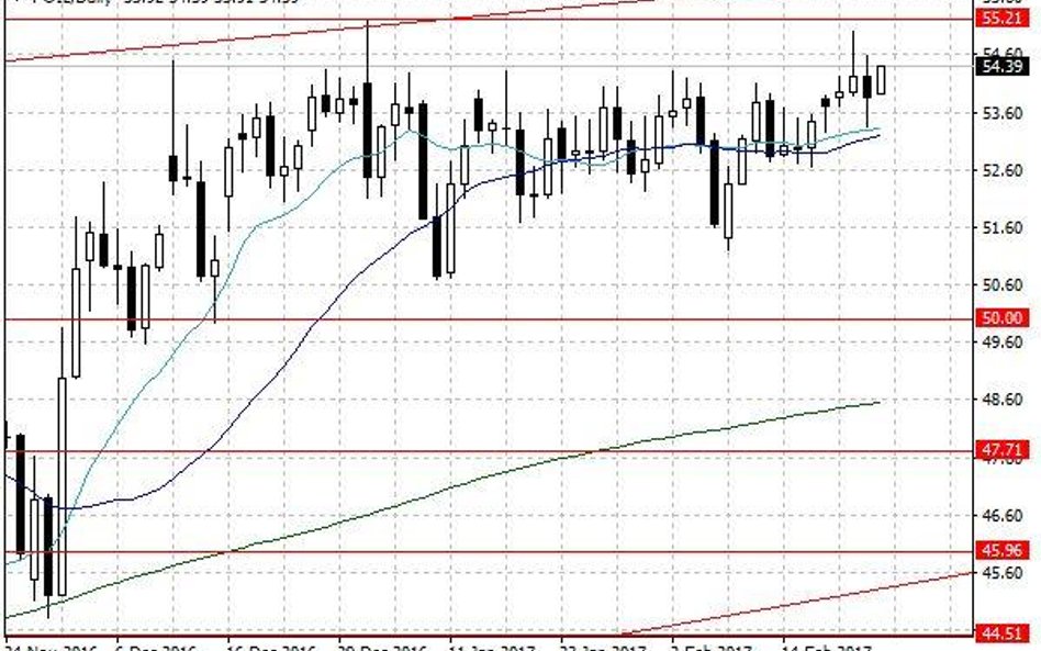 Notowania ropy naftowej WTI – dane dzienne