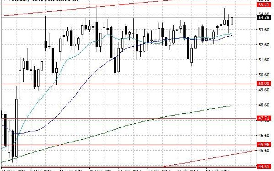 Notowania ropy naftowej WTI – dane dzienne