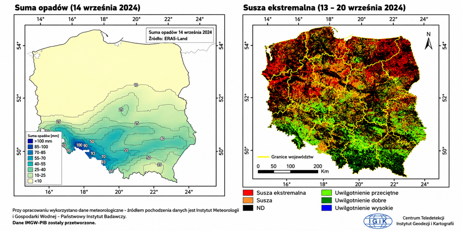 Od satelity NOAA do satelitów europejskiego programu Copernicus: 30 lat technologii kosmicznych w monitorowaniu suszy w Polsce