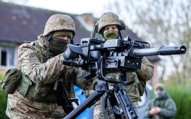 Ukraińscy żołnierze podczas szkolenia w Anglii
