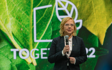 Anna Moskwa, Minister Klimatu i Środowiska podczas szczytu klimatycznego TOGETAIR 2022.