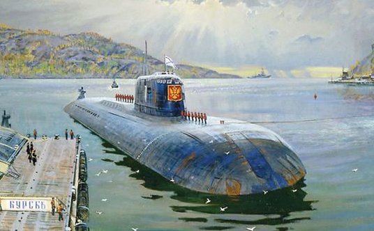 Obraz Władimira Pietrowicza „Ostatni rejs rosyjskiej atomowej łodzi podwodnej »Kursk«” (K-141 „Kursk