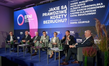 Uczestnicy debaty „Jakie są prawdziwe koszty bezruchu?”