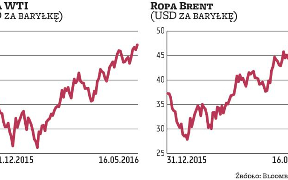 Surowce: Ropa naftowa znów drożeje. Czy i kiedy pęknie 50 dolarów?