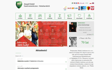 Screen ze strony internetowej warszawskiej szkoły