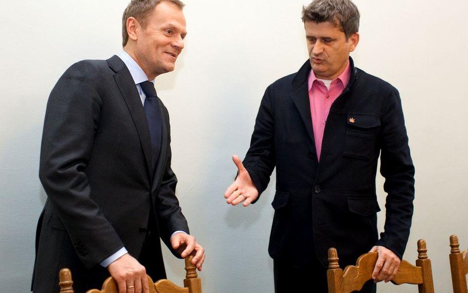 Donald Tusk i Janusz Palikot