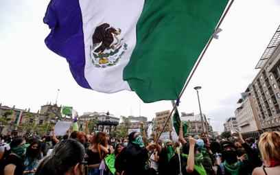 Demonstracja zwolenniczek zalegalizowania aborcji w Meksyku