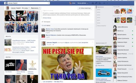 Mem udostępniany przez senatora Platformy Obywatelskiej Janusza Sepioła