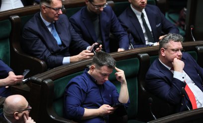 Sławomir Mentzen, lider Nowej Nadziei, w sejmowych ławach