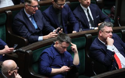 Sławomir Mentzen, lider Nowej Nadziei, w sejmowych ławach