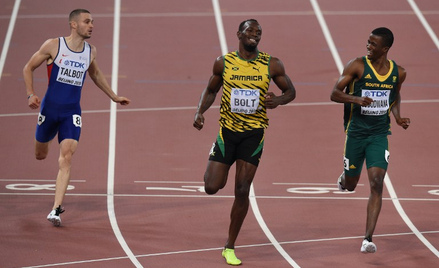 Usain Bolt tryumfuje na 200 m. Justin Gatlin daleko w tyle