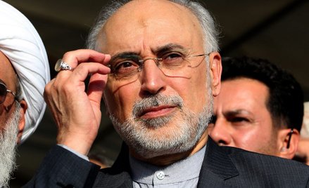 Ali Akbar Salehi, szef Irańskiej Agencji Energii Atomowej (AEOI) na rozpoczęciu budowy drugiego reak