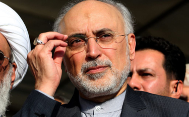 Ali Akbar Salehi, szef Irańskiej Agencji Energii Atomowej (AEOI) na rozpoczęciu budowy drugiego reak