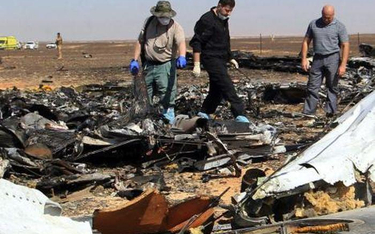 Rosjanie przeszukują szczątki samolotu, który rozbił się na Synaju