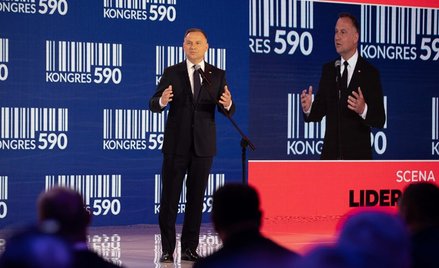 Prezydent Andrzej Duda mówił na Kongresie 590 o ambicjach Polski dotyczących budowy współpracy w reg