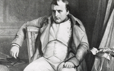 Rytografia obrazu „Napoleon Bonaparte abdykuje w Fontainebleau”. Oryginalny obraz olejny na płótnie 