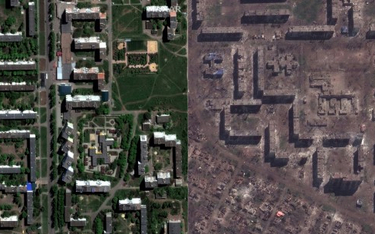 Rok wojny w Bachmucie. Zdjęcie satelitarne ukazują skalę zniszczeń