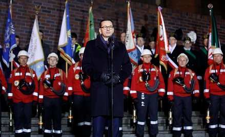 Premier Morawiecki przed kopalnią Wujek pytał o sędziów