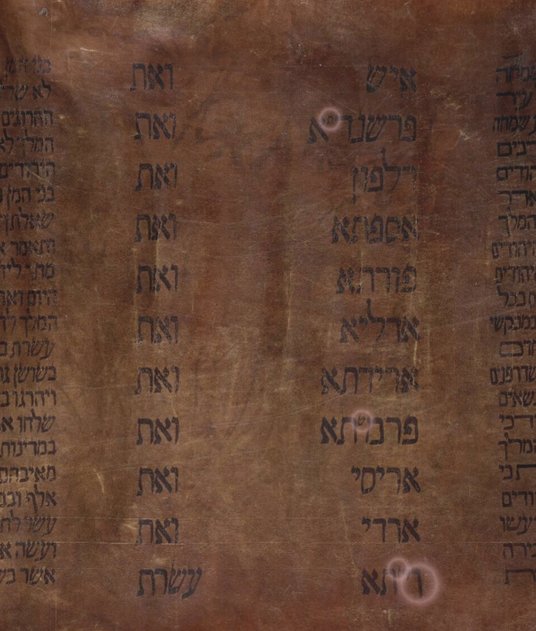 Księga Estery – jeden ze starszych zachowanych zwojów, który obecnie przechowywany jest w Bibliotece