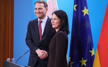 Minister spraw zagranicznych RP Radosław Sikorski i minister spraw zagranicznych Niemiec Annalena Ba