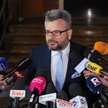 Rzecznik prasowy stołecznej Prokuratury Okręgowej prok. Piotr Skiba w rozmowie z mediami w siedzibie