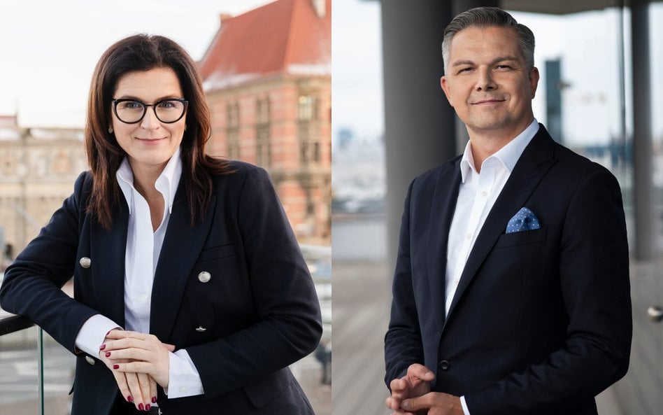 Aleksandra Dulkiewicz, prezydent Gdańska i Piotr Matczuk, prezes Polskiego Funduszu Rozwoju