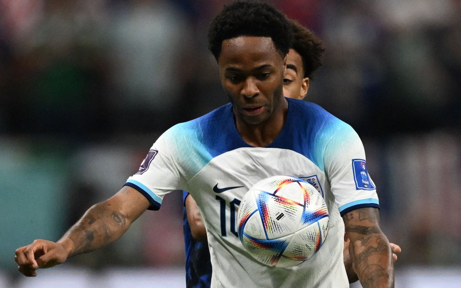 Raheem Sterling podczas meczu Anglia-USA