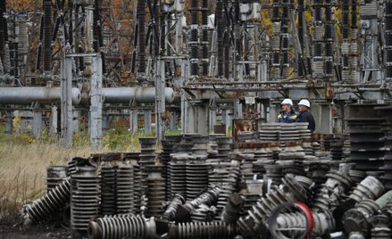 Uszkodzony obiekt infrastruktury energetycznej na Ukrainie