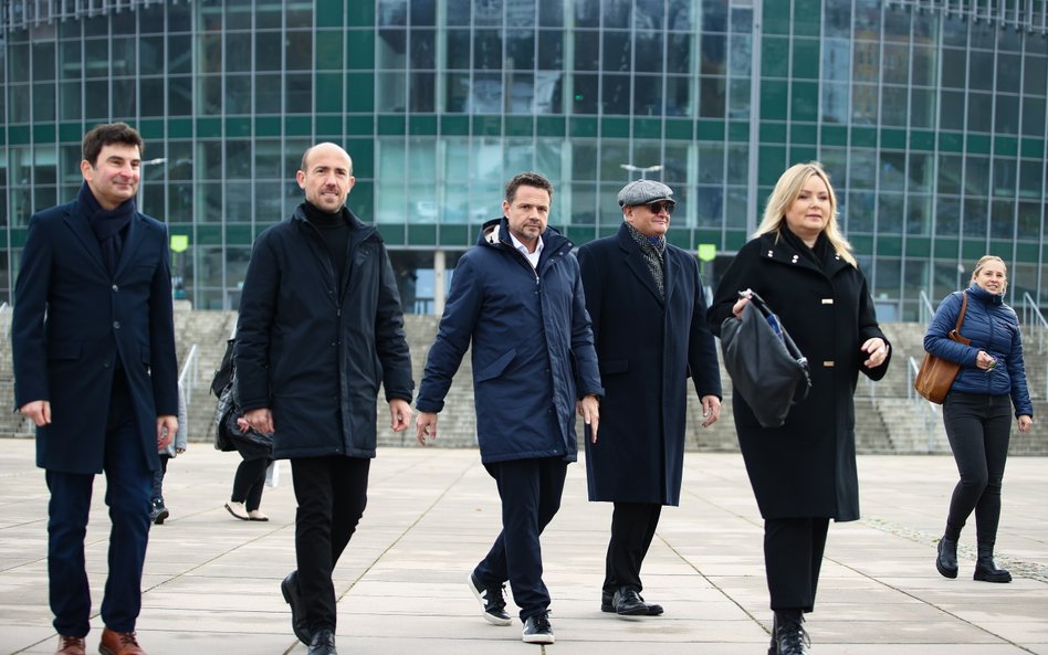 Kandydat Koalicji Obywatelskiej w wyborach prezydenckich Rafał Trzaskowski, prezydent Gliwic Katarzy