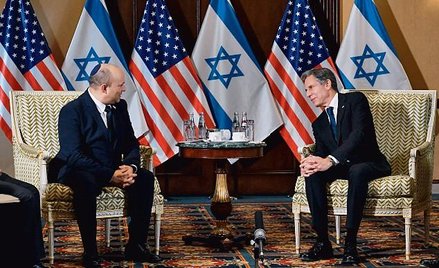 Naftali Bennett i sekretarz stanu USA Antony Blinken