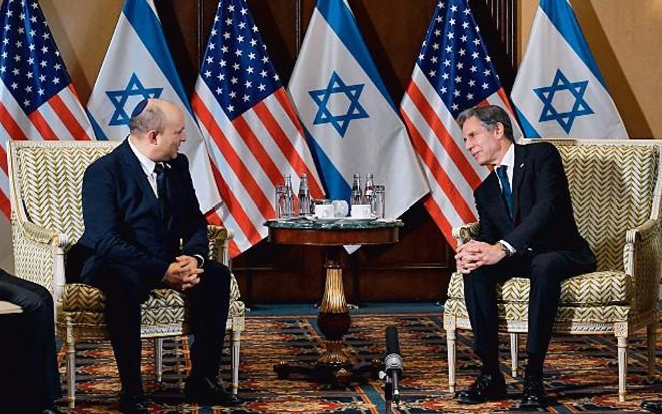 Naftali Bennett i sekretarz stanu USA Antony Blinken