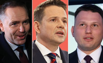 Karol Nawrocki, Rafał Trzaskowski i Sławomir Mentzen