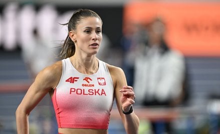 Natalia Bukowiecka podczas treningu przed halowymi mistrzostwami świata w lekkiej atletyce w Toruniu