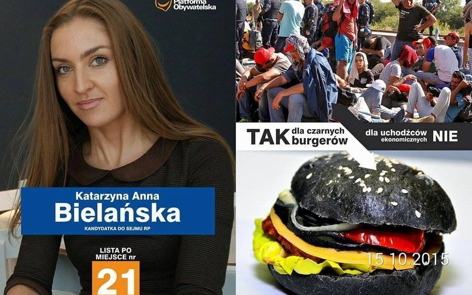 Ulotka wyborcza Katarzyny Anny Bielańskiej startującej do Sejmu z list PO w Krakowie