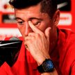 Robert Lewandowski podczas konferencji prasowej