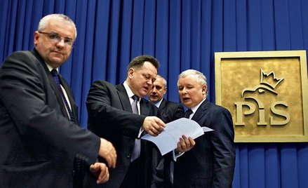 PiS chce rozpocząć kampanię do europarlamentu na początku maja. Na zdjęciu od lewej: Adam Lipiński, 