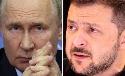 Rosyjski przywódca Władimir Putin i prezydent Ukrainy Wołodymyr Zełenski