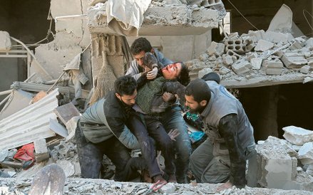 Ofiara bombardowania w Syrii