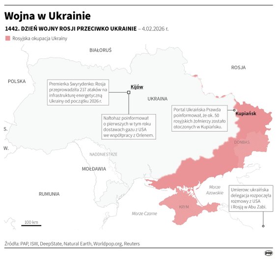 Tak wyglądała sytuacja na froncie w 1442 dniu wojny