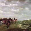 Cesarz Francuzów Napoleon III ze sztabem na polu bitwy pod Solferino, mal. Jean Louis Meissonier, 18