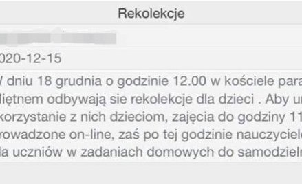 Szkoła Podstawowa w Michałówce na Mazowszu skróciła dziś lekcje zdalne, by uczniowie mogli wziąć udz
