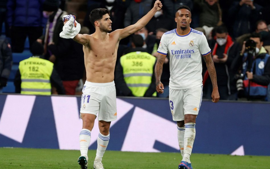 Marco Asensio cieszy się z gola dla Realu Madryt