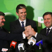 40-letni Adam Jarubas (w środku) wejdzie do grona najważniejszych polityków PSL. Obok liderzy Stronn