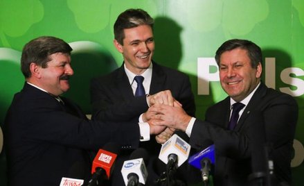 40-letni Adam Jarubas (w środku) wejdzie do grona najważniejszych polityków PSL. Obok liderzy Stronn