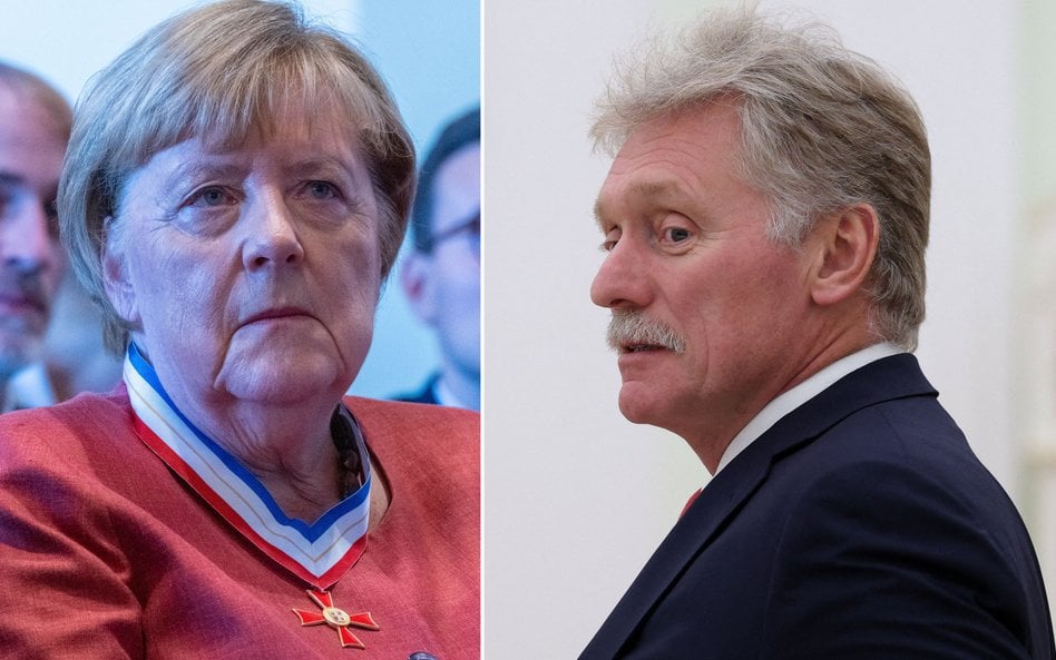 Angela Merkel i Dmitrij Pieskow