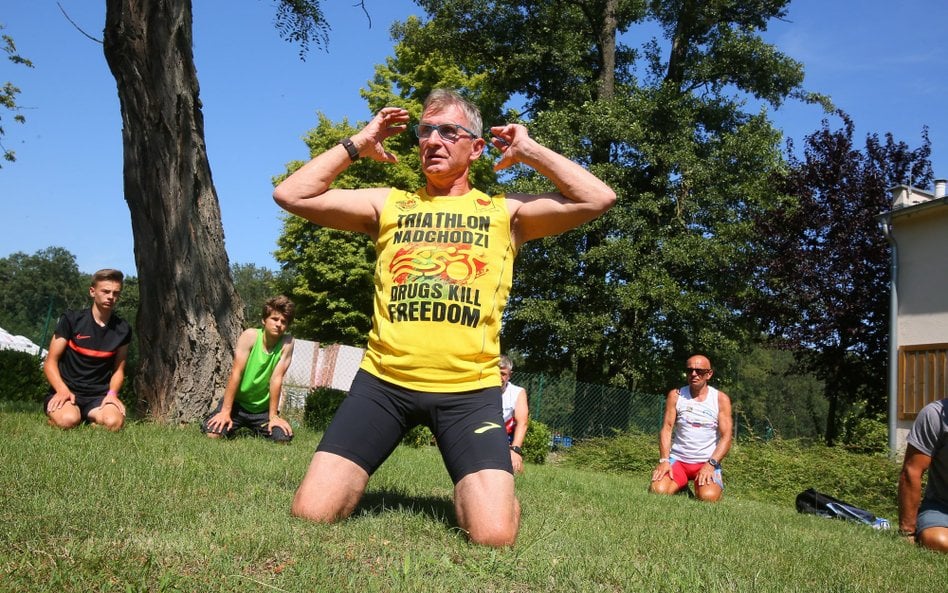 Antonin, (woj. wielkopolskie), 05.08.2022. Trening z polskim triathlonist¶, byłym mistrzem úwiata w 