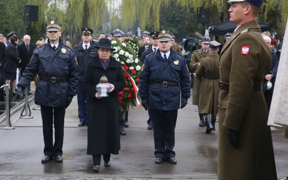Prezydent Warszawy Hanna Gronkiewicz-Waltz w czasie uroczystości zorganizowanych przez Urząd m.st. W
